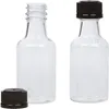 Mini-Schnapsflaschen, 50 ml, transparente, leere Mini-Weinschnapsflaschen aus Kunststoff (schwarz) Vscus
