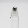 Glasheldere etherische oliën Rollerflessen Hervulbare 10 ml Roll-on parfum etherische olieflessen met roestvrijstalen roller en zilverkleurig Thlt
