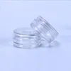 2ML Clear Plastic Empty Jar28x13MM Clear Lid 2Gram Pot Sample Size For Cosmetic Cream Eye Shadow Nails Powder Jewelry E-Liquid Frewp