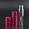 5Gram aluminium spray tom flask plommonblomma refilerbar 5 ml liten parfym spray atomizer glas flaska ebmtu