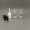 5ml Round Shape Refillable Empty Clear Glass Nail Polish Bottle For Nail Art With Brush Black Cap Vawqp