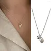 Pendant Necklaces Minimalist Trendy Shiny Faux Pearl Ladies Necklace Hypoallergenic Elegant Fashion Jewelry