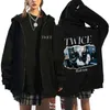 Herrtröjor två gånger dragkedja hoodie män kvinnor världstur redo att vara merch jacka coat mode gotiska y2k par harajuku kpop zip up