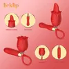 Sex Toy Massager Licklip Rose Licking Sucking Vibrator Freely Combinable Nipple Sucker Clitoris Stimulation kraftfull för kvinnor