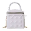 Cross Body Summer Candy Color Jelly Small Square Bag Women's Mini Lipstick Bag Pressed Shell Handheld Box Bag Girls 'Chain Crossbody Bag Caitlin_fashion_bags