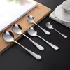 Set di posate set di tinsina di 5 cucchiai di zuppa rotonda in acciaio inossidabile dimensioni utilizzate per la cucina o il ristorante di casa 7,5 pollici 6,6 "