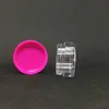 5ml 5gram Kosmetische klare leere Gesichtscreme Jar Pink-Kappe Probe klares Topf Acryl-Make-up Lidschatten Lip Balm Container Flasche Reise CAIV
