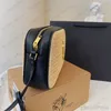 Dames raffia's lou camera tas ontwerper luxurys handtas schouder envelop pochette stro weeft lederen crossbody tas tas heren zomers strand koppeling slingertjes mini -tas