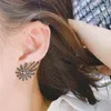 Stud Earrings 2023 Women's Fashion Black Branch Leaf Climber Geometric Maxi Statement For Women Jewelry Wholesale