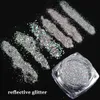 Nagel glitter reflekterande pulver gnistrande silver diamant fluorescerande pigment krom damm merimaid paljetter dekoration glfgf 230814