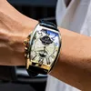 Armbandsur herrklockor modemåne fas tourbillon män automatisk mekanisk relogio maskulino reloj hombre