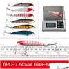 Esche esca 56pcs/lotto set da pesca set di pesciolini misto lotto esca a manovella bassia