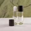 10 ml 1/3oz Glas-Roll-on-Flaschen leere Aromatherapie-Parfümflaschen – nachfüllbar schlank mit transparentem Verschluss Npxux