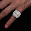 Trouwringen Hoge Kwaliteit Aangepaste 19 Letters Ring Volledige Iced Out Zirkonia Gepersonaliseerde Naam Party Ringen Mannen En Vrouwen Hip hop Sieraden 230814