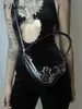 Taillezakken Y Demo Punk Rivets Handtas Gothic Rock Metal Buckles Spark Schoudertas Crossbody Mini 230814