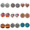 Dangle Chandelier Bohemian Printing Colorf Eardrop Womens Fashion Afro Wooden Earrings Wood Round Charm Hoop Jewelry Wholesale Drop Dhplm