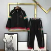 Autumn baby suits designer Tracksuits Size 110-160 CM 2pcs Chest logo embroidered long sleeved zippered jacket And pants July29