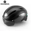 Fietsen helmen rockbros fietshelm mannen eps ademende vrouwen bril lens aero mtb road fiets accessoire 230815