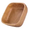 Zestawy naczyń stołowych drewniana miska serwowana prosta deser naczynia z naczynia do pojemnika na sałatkę talerz stołowych taca na zastawa stołowa