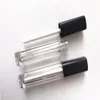 25 ml vide carré brillant à lèvres tube en plastique transparent rouge à lèvres baume à lèvres bouteille conteneur avec couvercle noir pour pinceau à lèvres pour voyage et usage domestique Tchrw