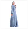 Abbigliamento etnico Abiti islamici vestito musulmano 8 colori a due strati Chiffon Abaya per donne Dubai 2023