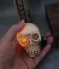 Nieuwe items 2023 Halloween Decoratie Skull Ghost met Ledresin Skelet Hoofd Statue Horror Party Props House Ornamenten J230815