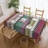 Table Cloth Boho Vintage Contemporary Tablecloth Rectangular Waterproof Multicolor Modern Cover For Party