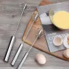 Eierwerkzeuge Schneebesen Blender Handdruck halbautomatische Eierschläger Edelstahl Küchenzubehör Werkzeuge Selbstumdrehende Creme Utensilien Rumpfhandbuch Mixer