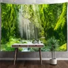 Tapissries Fantasy Foggy Forest Tapestry Wall Hanging Mysterious Natural Scenery Home Living Room Decor