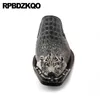 Dress Shoes Nice Alligator Men With Metal Tips Chic High Heel Oxfords Toe Snakeskin 11 Party Plus Size Snake Skin 230814