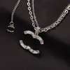 Fashion Sier Pendant for Girls Love Jewelry Long Chain Elegant Womens Birthday Party Gift Designer New Crystal Necklace