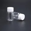 30 ml 1 oz transparenta tomma plastflaskor med vit skruvmössa fast pulver flytande lagring behållare kruka för resor dagligen liv jxqgv