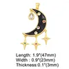 Pendant Necklaces OCESRIO Multicolor Enamel Big Moon For Necklace Copper Gold Plated Star Waterdrop Component Jewelry Making Pdta889