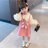 Girl s Dresses Girls Autumn Kids Clothes Winter Corduroy Princess dress Fake 2 pieces for Children Clothing Baby Girl Dress 230814