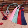 Keychains Chinese Knot Tassel Silk Fringe Bangs Blomma Trim Dekorativt plagg för gardiner Hemdekoration Double Accessori