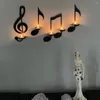 Kandelaars 1 set houder creatief metaal decoratief muzieknoot Key Shape Tea Light Display Stand Home Decor