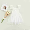 Robes de fille Bébé filles robe princesse jupe en maille été sans manches robe de mariée fête anniversaire robe de baptême pour fille robes d'été