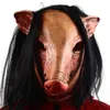 Party Masks Halloween Scary Saw Pig Head Mask Cosplay Party Horrible Animal Masks Horror Adult Costume Fancy Dress Accessories 230814