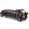 1 32 Hummer in lega H2 allunga la limousina in metallo modello di auto e leggero tiro indietro veicoli giocattoli musicali per bambini t230815