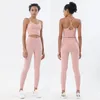 Le tute da donna Rompers Rompeggiano reggiseno e leggings a due pezzi set da donna Outopit nude sentenza palestra set di fitness femminile allenati abbigliamento da donna set 230814