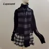 Eşarplar Gotik Siyah Gri Çizgili Kadın Unisex Örme Neckerchief Y2K Kız Sıcak Uzun Eşarplar Koreli Japon Temel Eşarp 2.1m*0.3m 230814