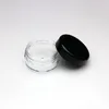 5G/5ML High Quality Clear Plastic Cosmetic Container Jars With Black Lids Cosmetic Cream Pot Makeup Eye Shadow Nails Powder Jewelry Bot Eplb