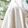 Dekens Home El Pure Cotton Bedding Office Sofa gebreide deksel deken met kwastje Tapestry voor bed vliegtuigreizen Decor dekens 230814