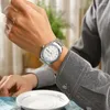 ساعة معصم فريدة من نوعها Gold 5 Bar Roman Diamond Watches for Men Week مقاومة للماء من الفولاذ المقاوم للصدأ مونتر Homme 6631