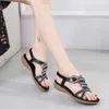 Mode casual sandalen vrouwen plat wiggen feest diamanten gladiator zomerschoenen meisjes lage hakken sandalia's mujer feminina 230807