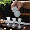 Skålar feifan får fett jade vit porslin ving glas kinesisk potten keramik en-glas gu japansk celadon ware