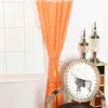 Cortina laranja de tule grosso transparente para sala de estar, quarto, listras, tratamento de janela, decoração de casa, painel