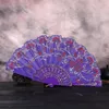 Dekorative Figuren Spitze Chinesische Plastikfächer Fan Fan Dancing Dame Frau Bronzing Hochzeitsfeier Handheld Kostüm Kostüm