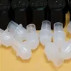 Rolo de vidro de 10 ml 1/3 onças em frascos vazios de perfume de aromaterapia - recarregáveis finos com tampa transparente Tvgba