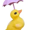 Decorações de jardim Creative Duck segurando guarda -chuva de animais artesanato para o quintal externo